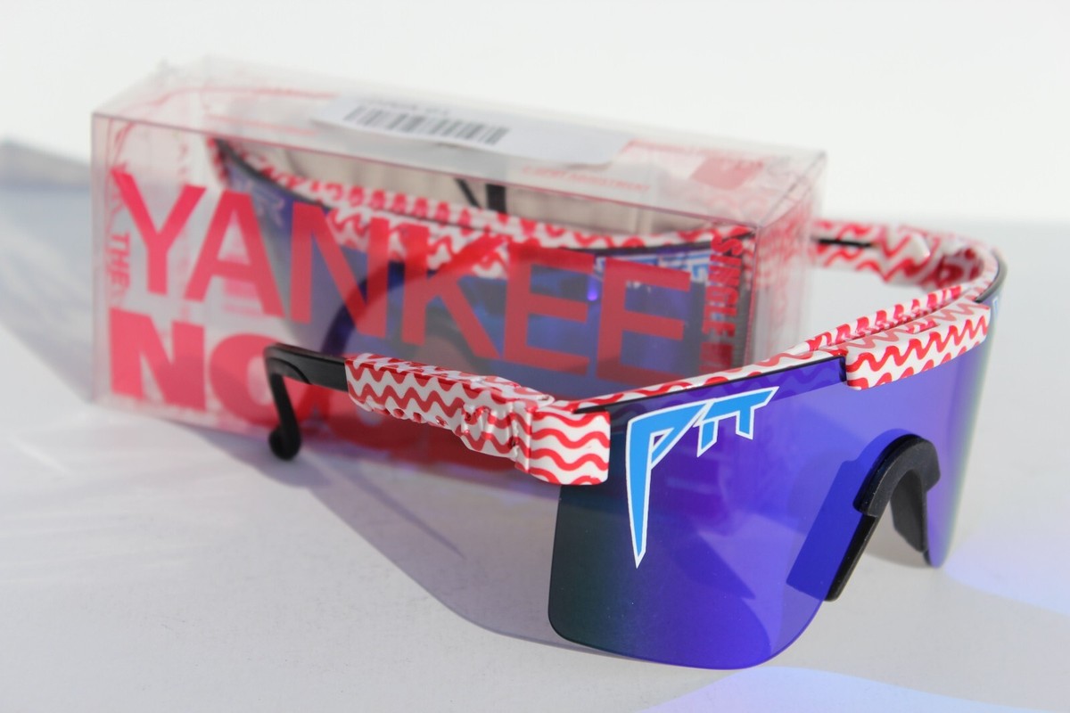 PIT VIPER The Yankee Noodle Sunglasses USA Red White/Blue Shield
