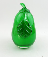 Vintage Murano Style Hand Blown Glass Fruit - PEAR - 5" Tall x 3" Length