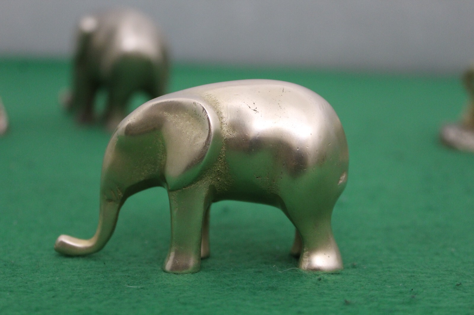 Group Of 4 Vintage Brass Elephant Ornaments eBay