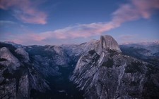 Landscape nature mountains sky yosemite national park Custom Gaming Mat Desk
