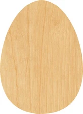 Egg Laser Cut Out Wood Shape Craft Supply - Woodcraft Cutout