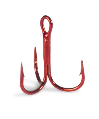 SAENGER X-Strong Drillinge je 5 Stück rot Größen 8 - 8/0 Haken Drillingshaken - Bild 1 von 2