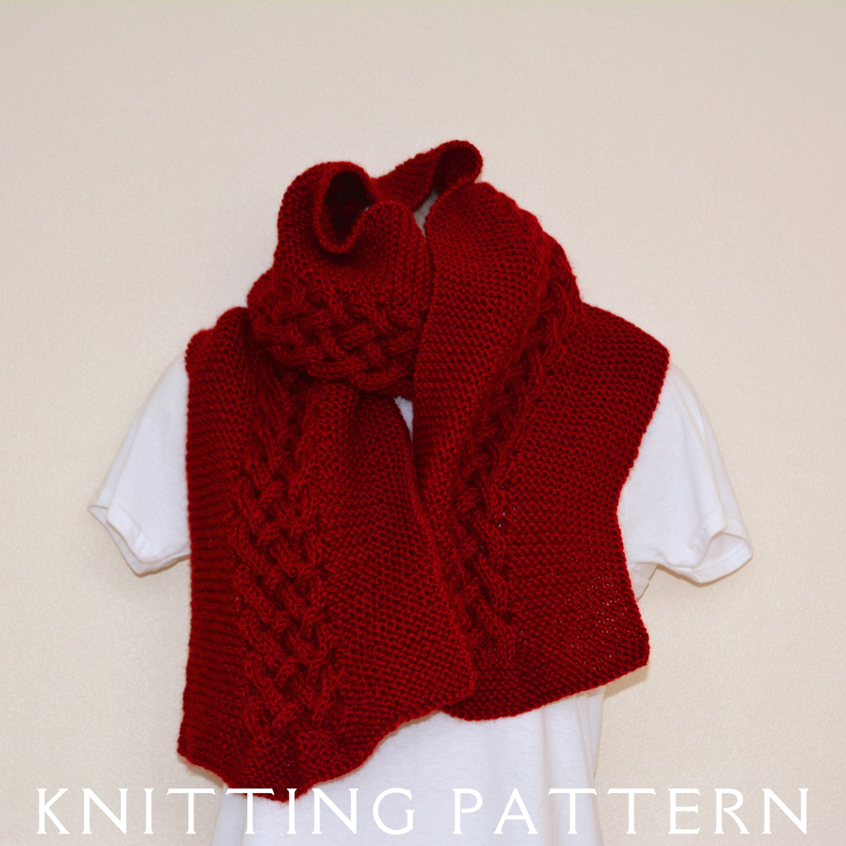 The Celtic Connection Scarf Knitting Pattern Printed Pattern To