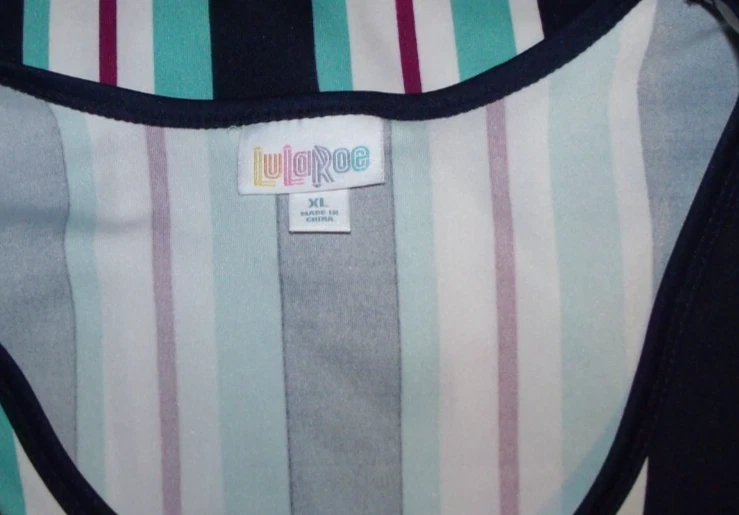 LuLaRoe Multicolor Striped Scoop Neck Sleeveless Blouse Junior's XL - Image 4 of 4