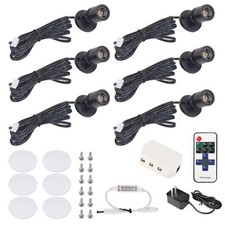6pcs LED Mini Spot Light 3000K Spotlights with IR Dimmer Art Picture Lights C...