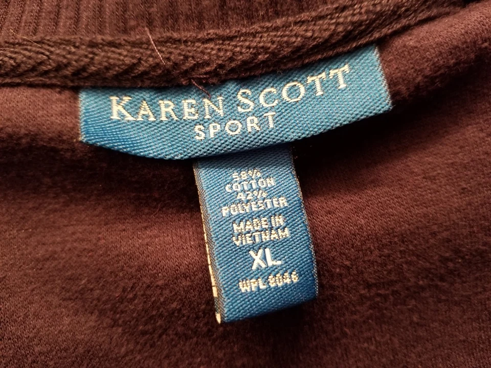 Abrigo Chaqueta Suéter Karen Scott Mujer Talla XL X Grande Azul Foto 2 de 4