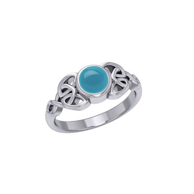 Celtique Entrelacs Coeur 925 Bague en Argent Saint Valentin Bijoux Or Accent