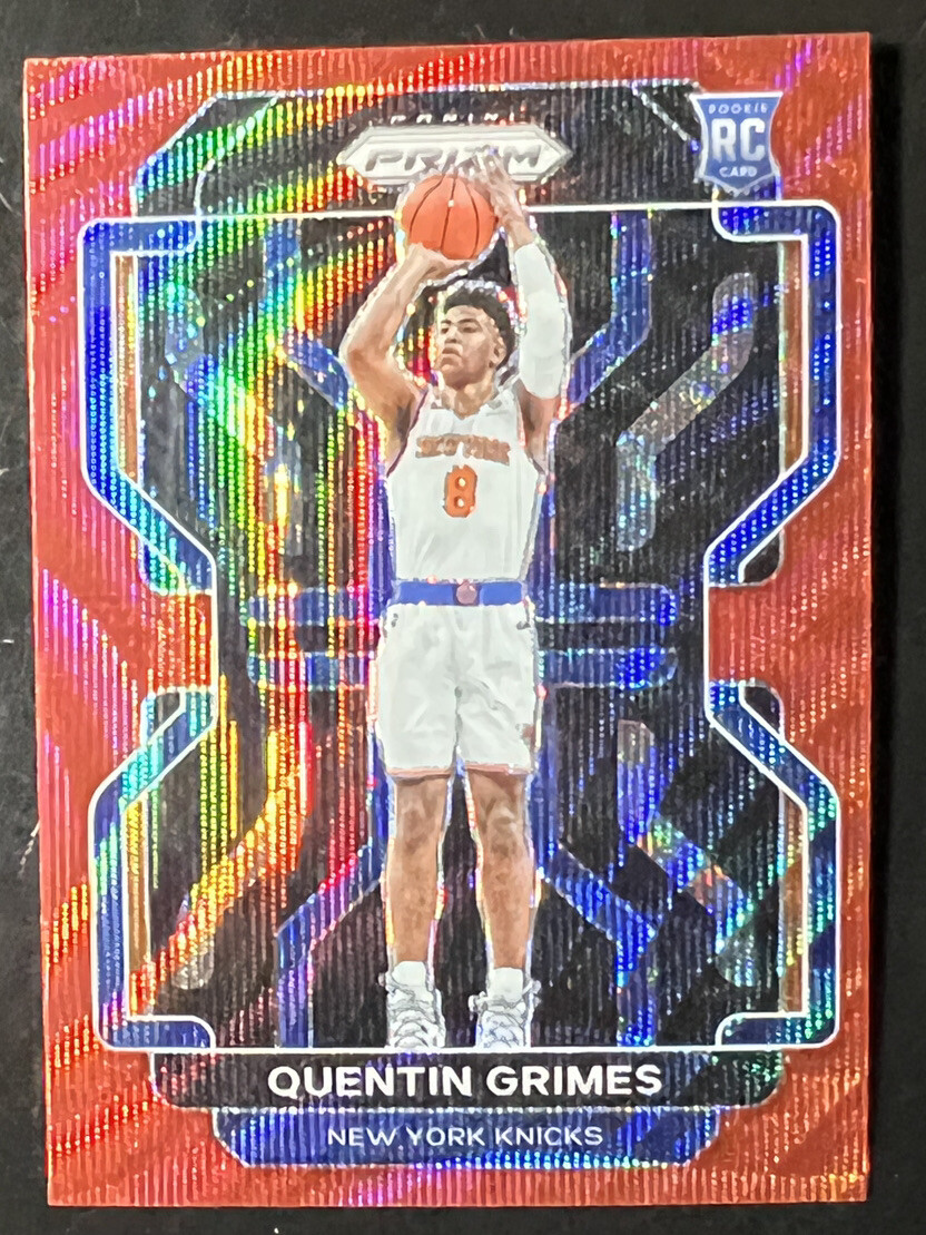 2021-22 Panini Prizm Quentin Grimes Ruby Wave Prizm Rookie RC #285 Knicks