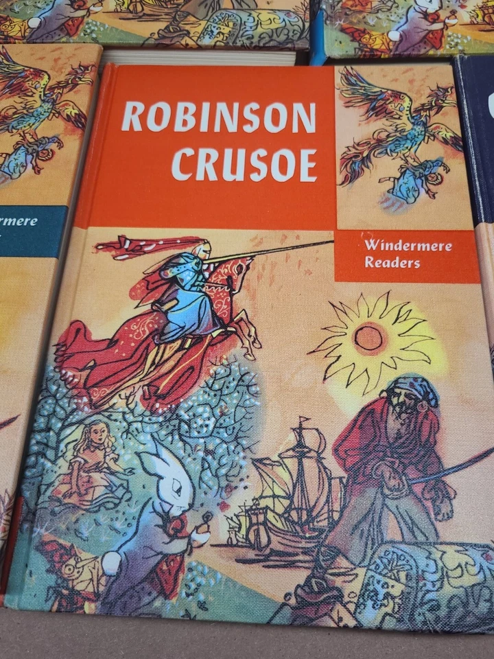 Windermere Readers Books Lot of 5 Heidi 3 Musketeers Robison Crusoe Gullivers  - Image 4 of 4