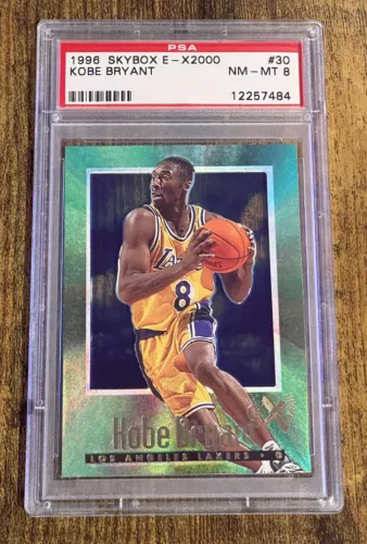 1996-97 Skybox E-X2000 #30 Kobe Bryant Lakers RC Rookie HOF PSA 8 NM-MT