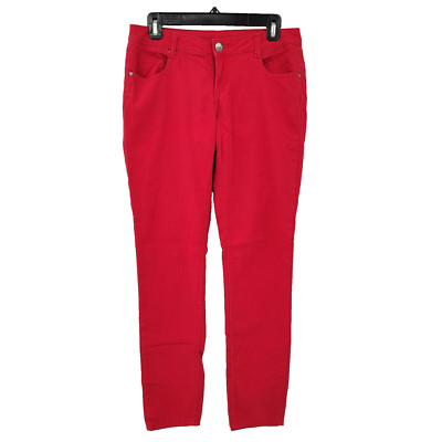 Downeast Basics Women's Size 8 Stretchy Low Rise Bold Red Skinny Jeans