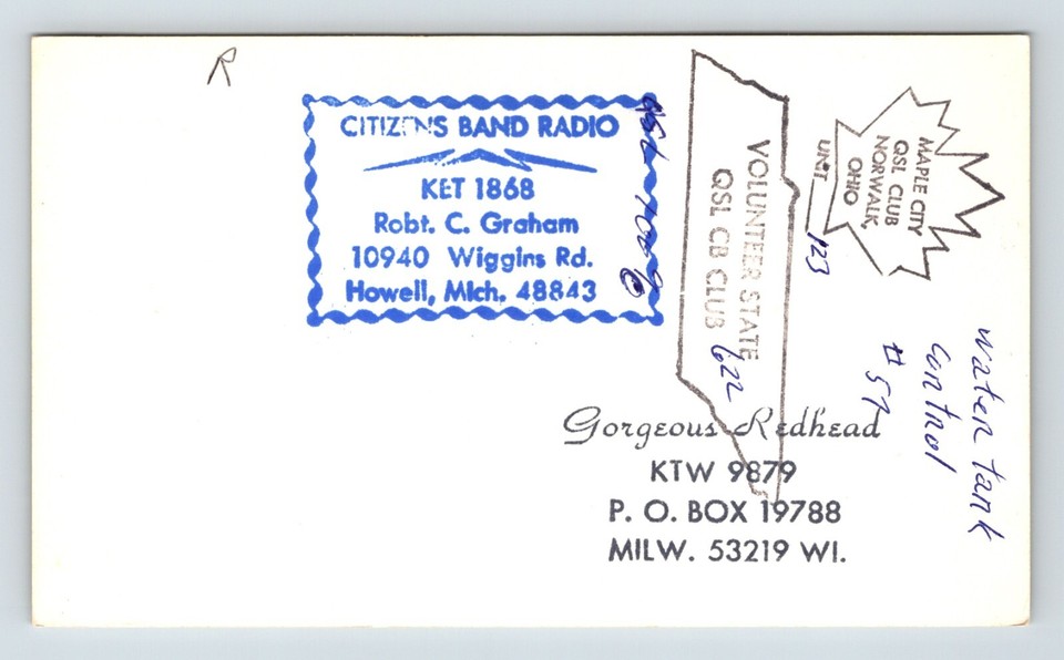 Vintage Ham Radio Amateur QSL QSO Postcard KLM 1441 Dolgeville, New