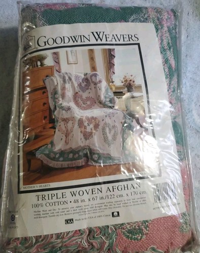 Couverture Afghan Vintage Goodwin Weavers Motif Chevaux Western, Tissée USA, Occasion