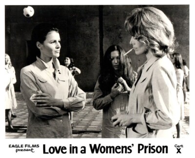 Love in a Womens' Prison Original Lobby Card Anita Strindberg smoking  cigarette