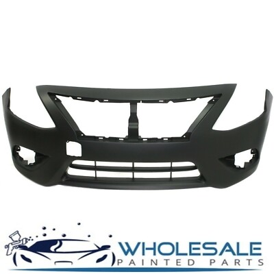 For 2015-2016 NISSAN VERSA Front Bumper Cover Sedan w/o Chrome Insert Painted