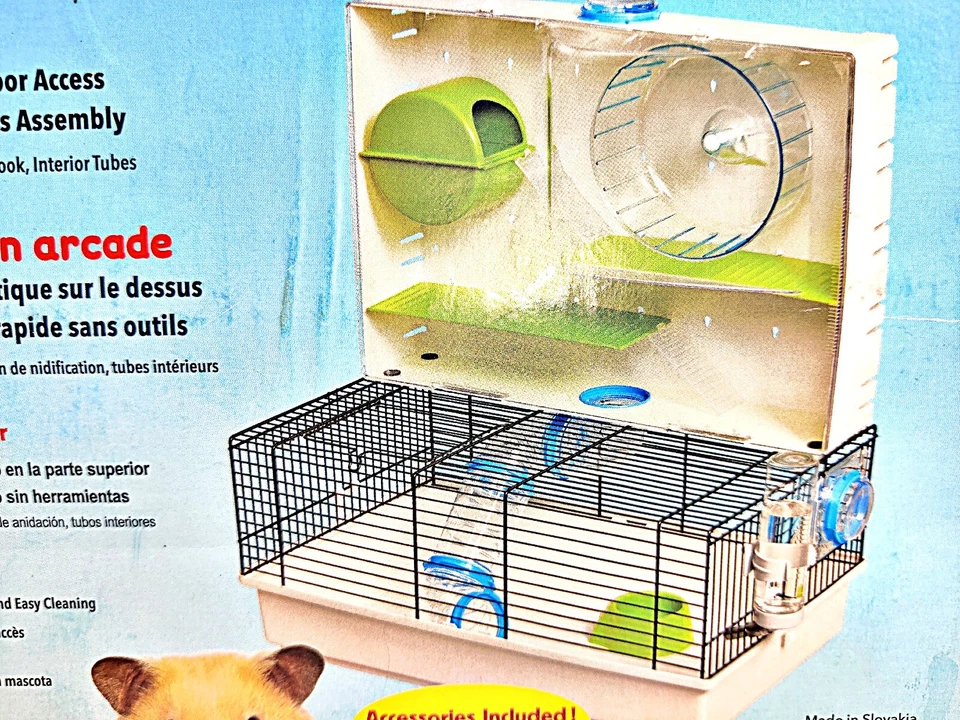 全新 Midwest Hamster/Gerbil/Mouse Cage Critterville Arcade Home 18.1"x11.4"x 21.5 — 第 4/4 张图片