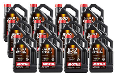 Motul 8100 ECO-LITE 5W30 - 60 Liters - Fully Synthetic Engine Motor Oil 12 x 5L