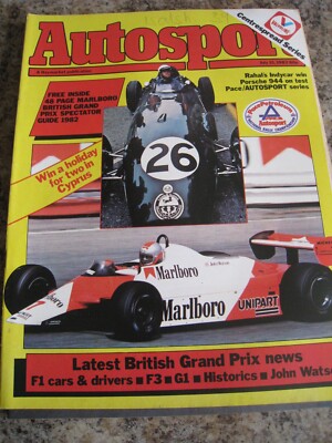 AUTOSPORT JUL 1982 RAHAL'S INDYCAR WIN PORSCHE 944 TEST F1 CARS DRIVERS JOHN WAT