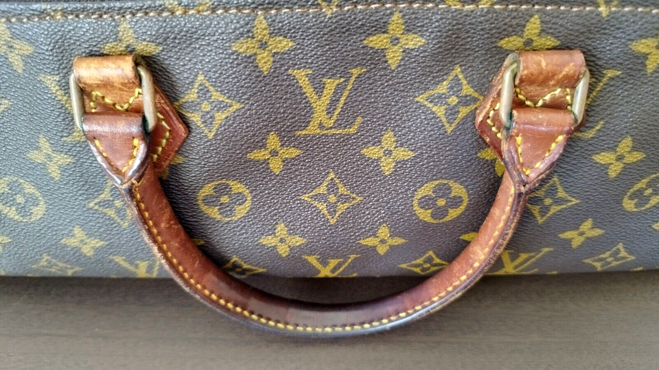 Auth. Louis Vuitton Monogram Sack Triangle M51450 Handbag Free Shipping
