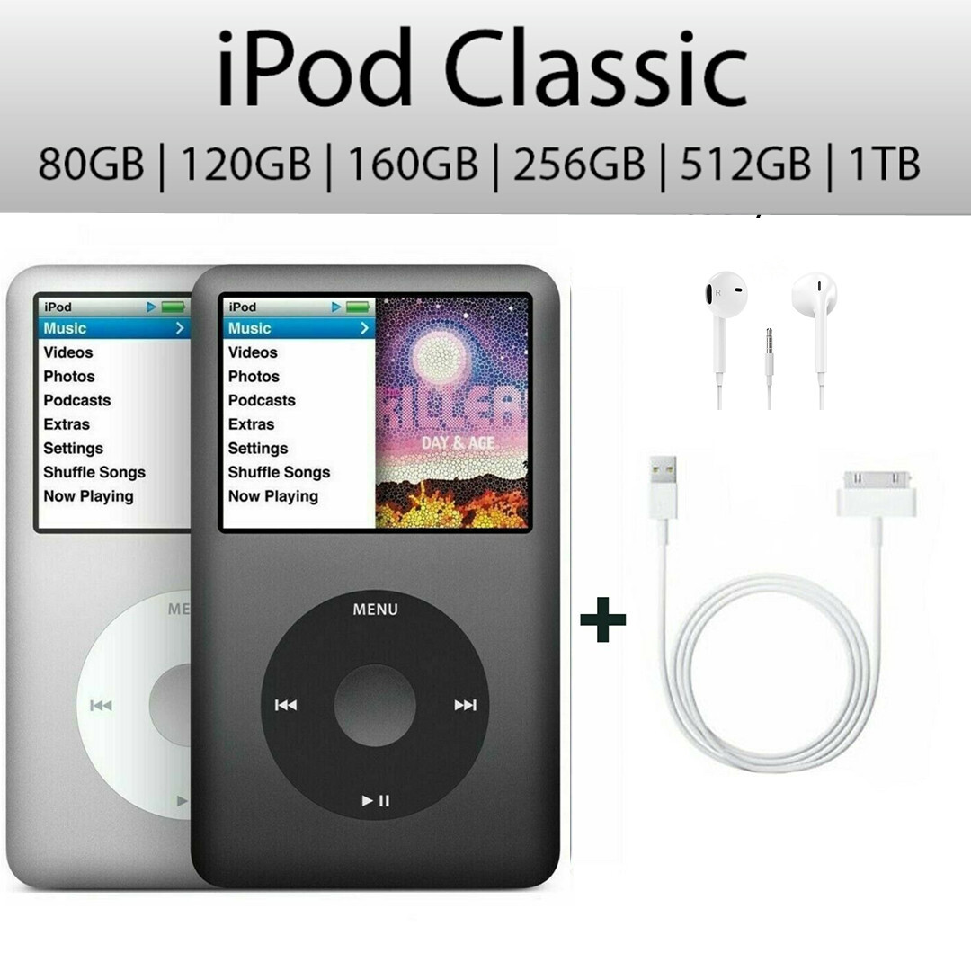 ポータブルプレーヤー iPod classic 256GB New Apple iPod Classic 7th Generation 120/160/256GB-1TB Black