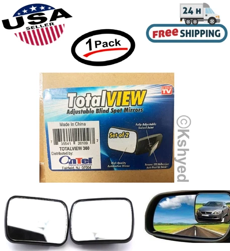 Total View SureView 360 Adjustable Blind Spot Mirror set of 2 (1 Pack) - New