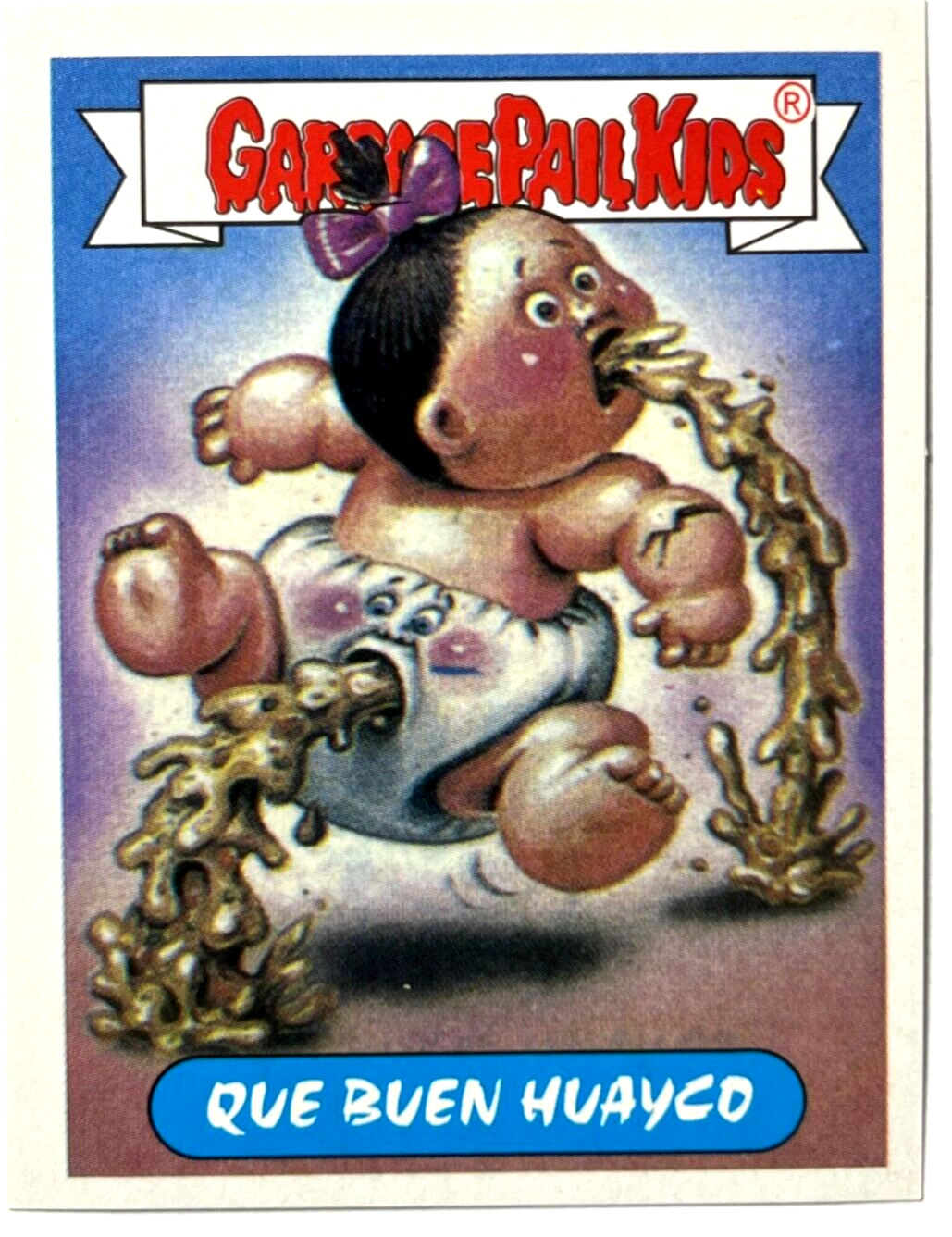 1988 GARBAGE PAIL KIDS Sticker Reedition #063 UPSY DAISYS Peru Edition