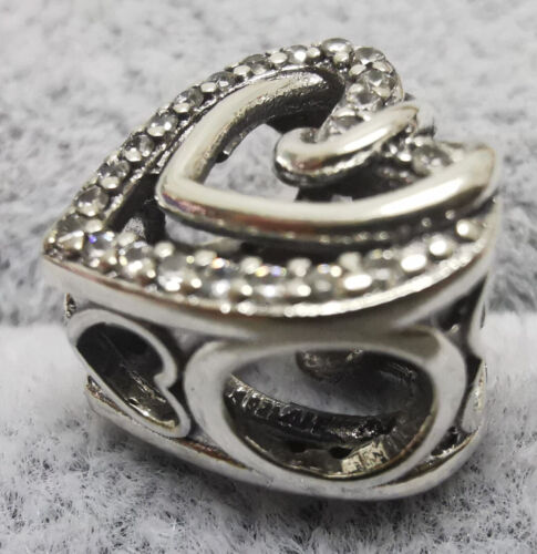 Original Pandora #799270C01 Funkelnde verschlungene Herzen Charm CZ - Bild 2 von 3