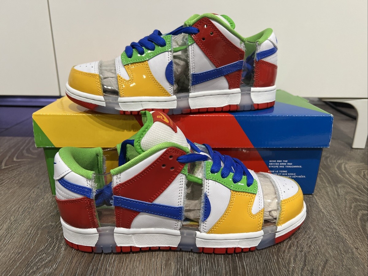 Nike Dunk Low SB eBay Sandy Bodecker White Red Yellow Size 7.5 Men