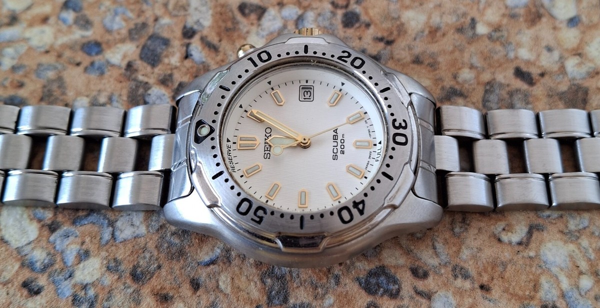 Ladies Seiko AGS Scuba 200m Quartz 3M22 0D20 December 1996 | eBay