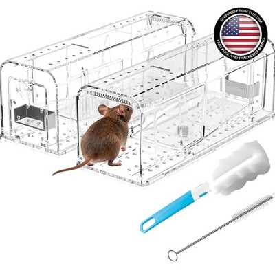 2 Pack Humane Mouse Trap - Safe Catch and Release Solution for Indoor & Outdoor