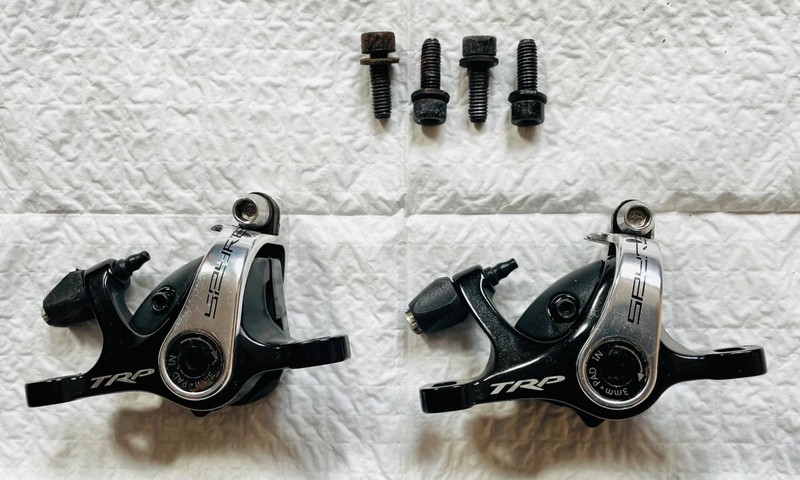 TRP Spyre Post Mount Brake Calipers Pair Great Condition