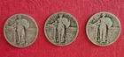 Standing Liberty Quarters lot of 3 coins - Circulated  - all 3 are 1930-S