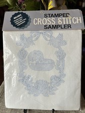 Bucilla Cross Stitch Floral Announcement Baby Sampler 9.5 x 12" New