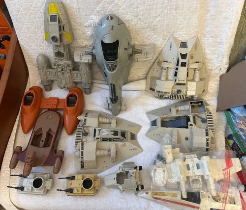 Lot of 11 Vintage Star Wars Vehicles Parts, Pieces & Restoration - Used/As-Is