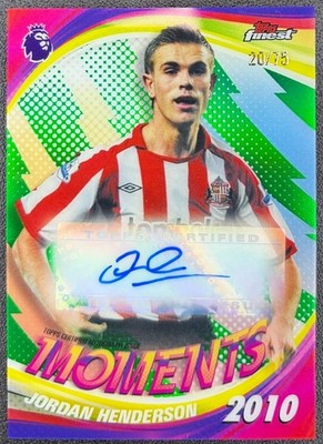 Topps Finest Premier League 25/26 Jordan Henderson gr Moments 2010 Auto 20/75