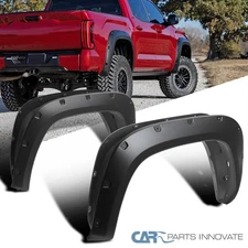 Fits 2022-2024 Toyota Tundra Smooth Black Pocket Rivet Fender Flares Cover 22-24