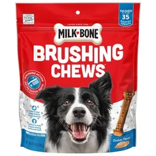 Milk-Bone Original Brushing Chews Small/Medium Daily Dental Dog Treats; Cleans T