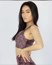 Michi BASAL PLANTAE PRINT LONGLINE BRA XS