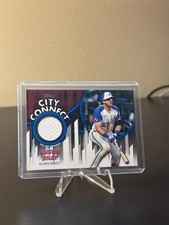 Austin Riley 2026 Topps Series 1 #CC-ARI City Connect Relic Blue /150 Braves