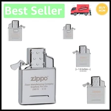 Double Torch Butane Lighter Insert with Adjustable Flame Embodei