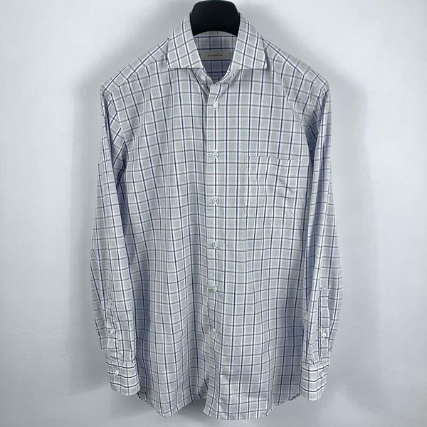 Men Ermenegildo Zegna Shirt White Cotton 40 /L / #3UWX