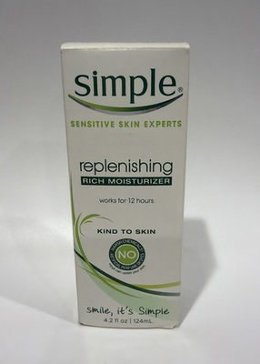 #ad #ad Simple Kind to Skin Face Moisturizer Replenishing Rich 4.2 fl oz FREE SHIPPING $11.99