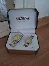 Geneva Armbanduhr Set Partner Uhren Herren Da...