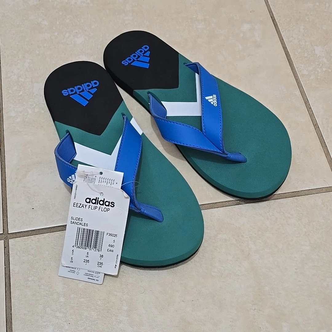 Adidas eezay infradito sliders taglia uk 5 sandali punta stringa eu 38 unisex nuove etichette