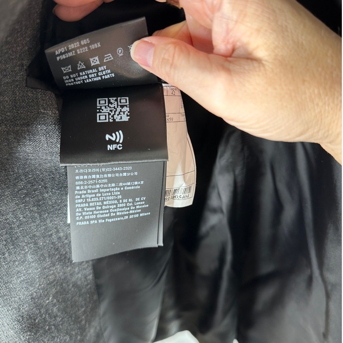 Prada Single Breasted Wool ReNylon Jacket Elastic… - image 11