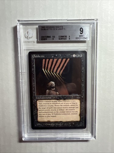 MTG Arabian Nights Oubliette Light Version BGS 9 Quad+ Mint  (w/ 9.5 centering)
