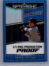 Hideki Matsui 2025 Leaf Optichrome Baseball 1/1 Pre Production Proof