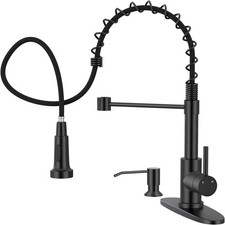 Kitchen Faucet with Pull Down Sprayer, Brushed Nickel Kitchen Sink Faucet 1-3