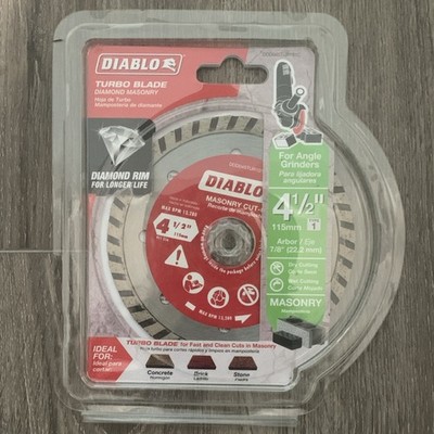 Diablo 4-1/2'' Turbo Diamond Saw Blade DDD045TUR101C for Concrete Brick Stone
