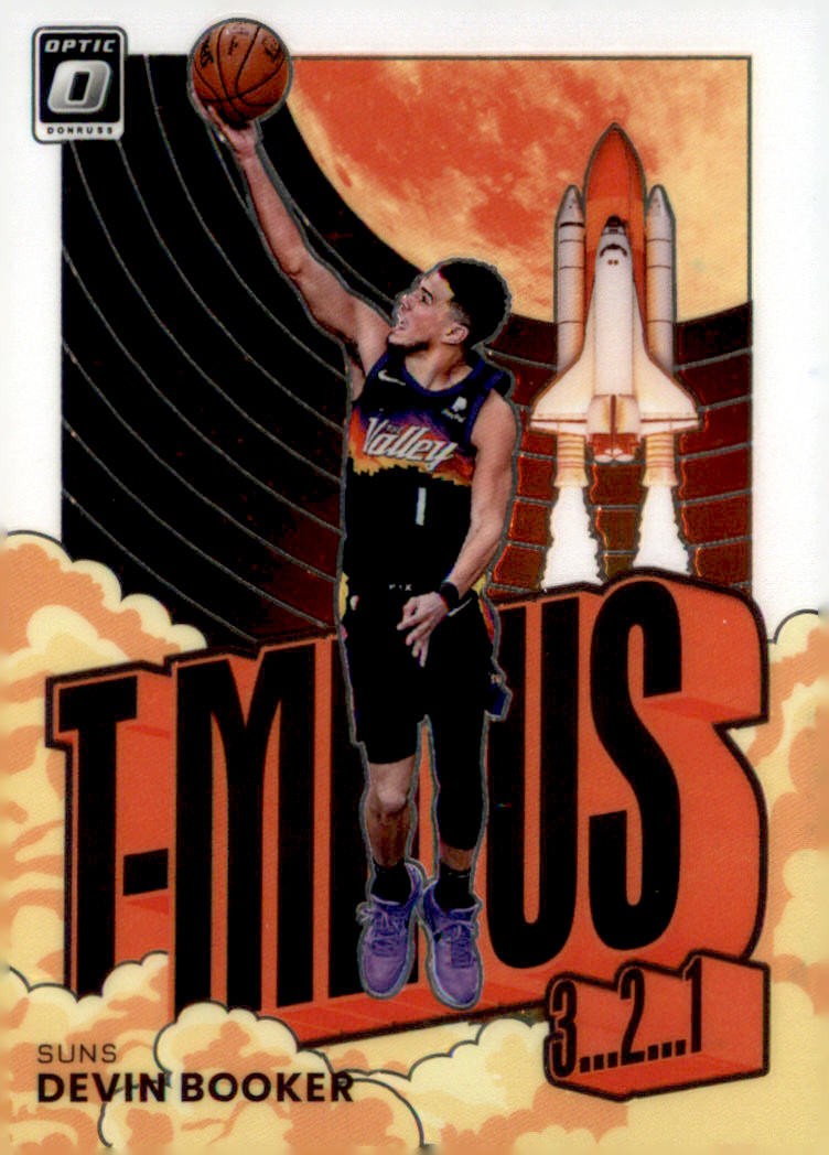 2021-22 Donruss Optic #15 Devin Booker T-Minus 3...2...1 Purple